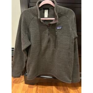 Patagonia Men’s Size Small 1/4 Zip Sweater Brown Warm Hiking Outdoorsy